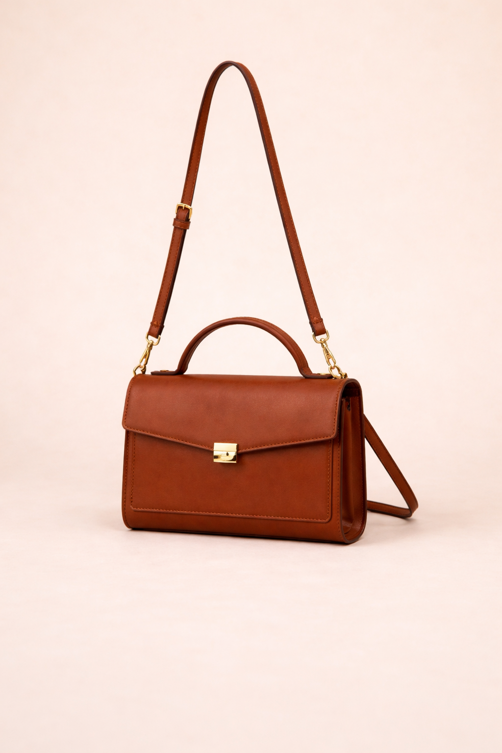 Bolsa de Mao Pequena D Bell  Outlet Fashion Lisa Marrom