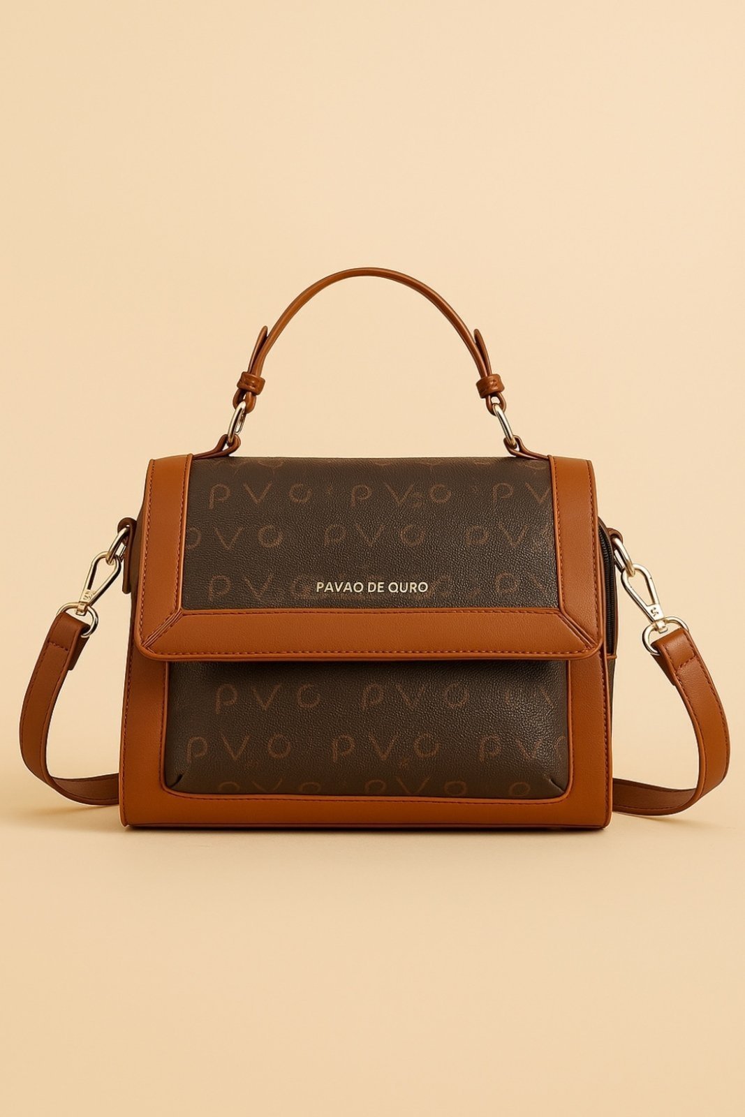 Bolsa Media Transversal D Bell Outlet  Texturizada Marrom