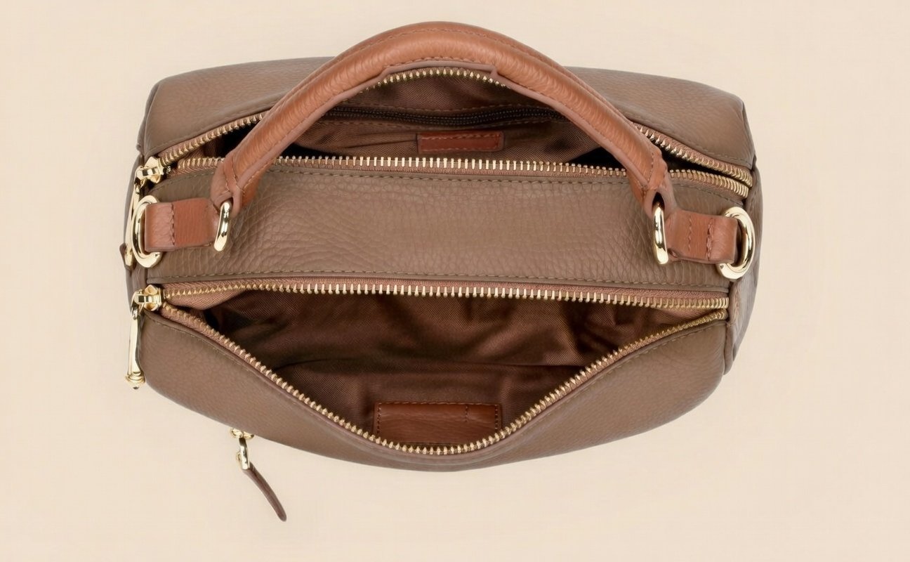 Bolsa Aurora City D Bell Outlet Fashion Marrom 3