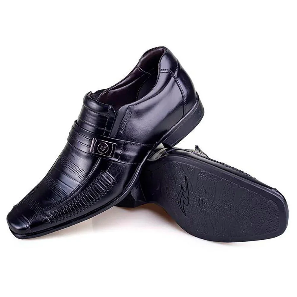 Sapato Social Rafarillo Couro Las Vegas Masculino Preto 3