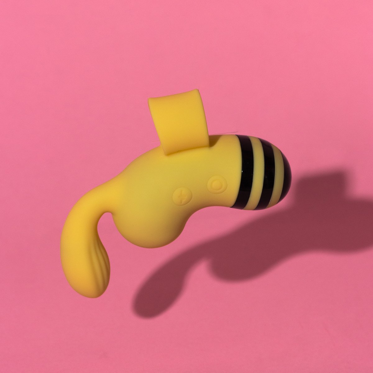 Sugador e Vibrador Dedeira Bee Amarelo 3