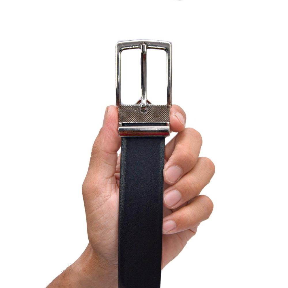 Kit Sapato Social Masculino Couro com Cadarço + Cinto Duplo Marrom/Preto 5