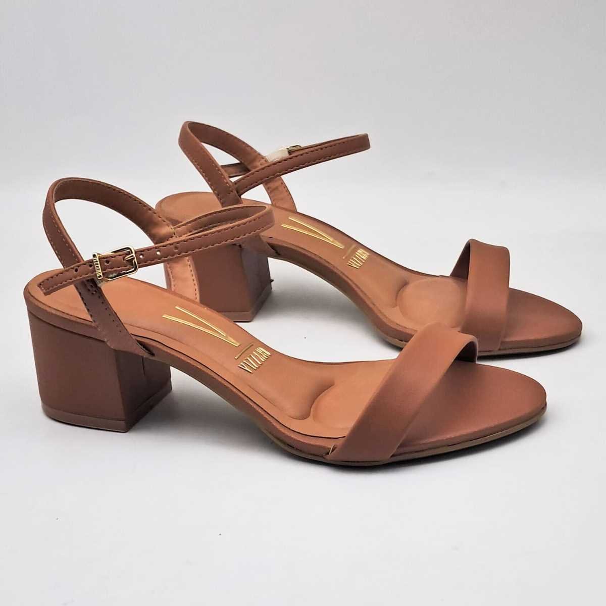 Sandalia Feminina Vizzano Salto Baixo Bloco 6291.900 Marrom 5