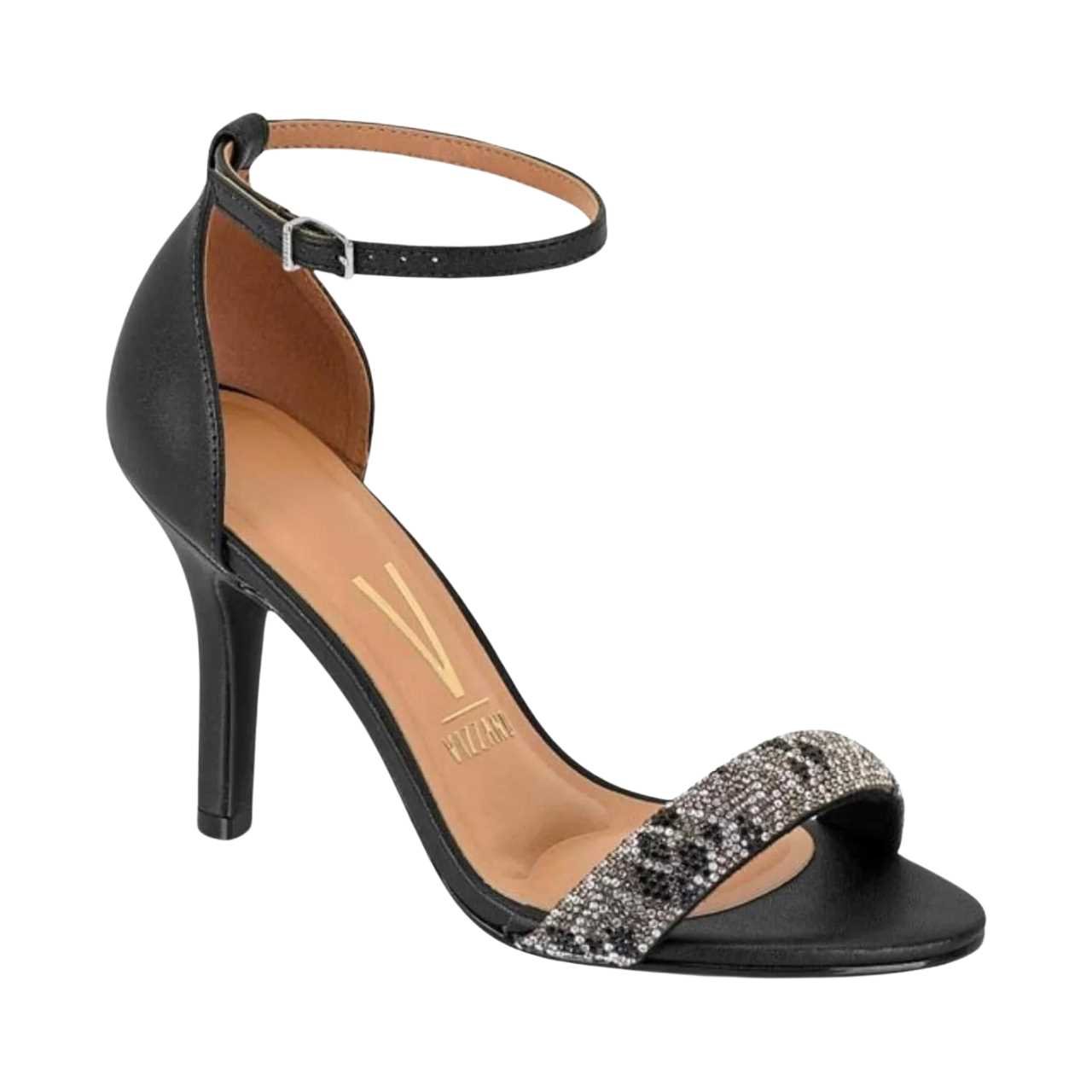 Sandália Vizzano Feminina Salto Fino Alto Strass 6249.1003