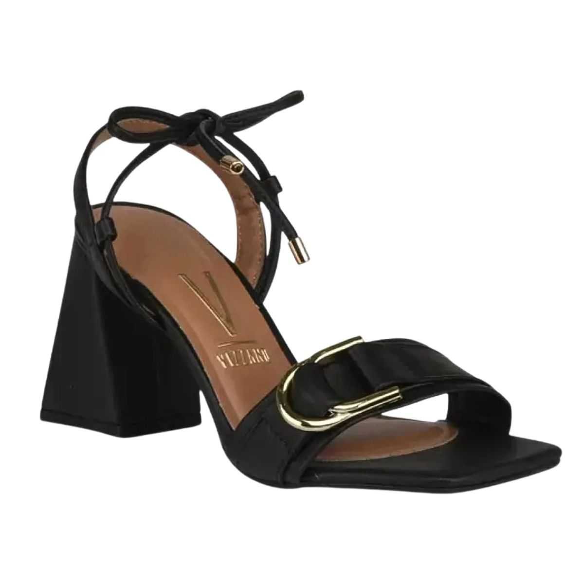 Sandália Vizzano Feminino Salto Flare Amarrar 6464.133 Preto 4