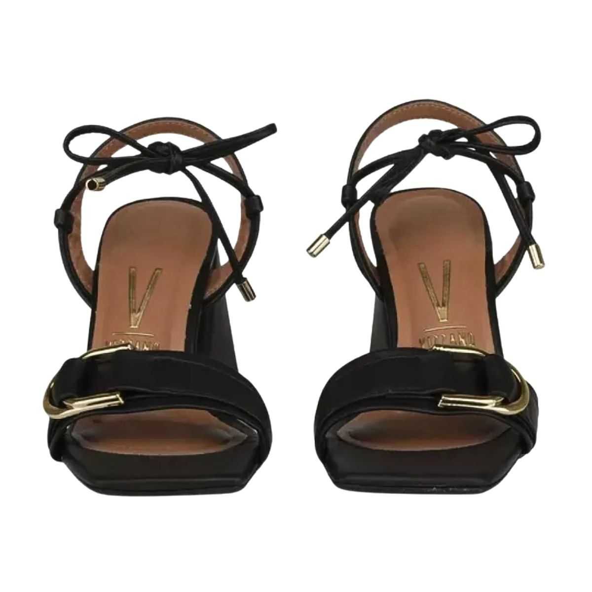 Sandália Vizzano Feminino Salto Flare Amarrar 6464.133 Preto 6
