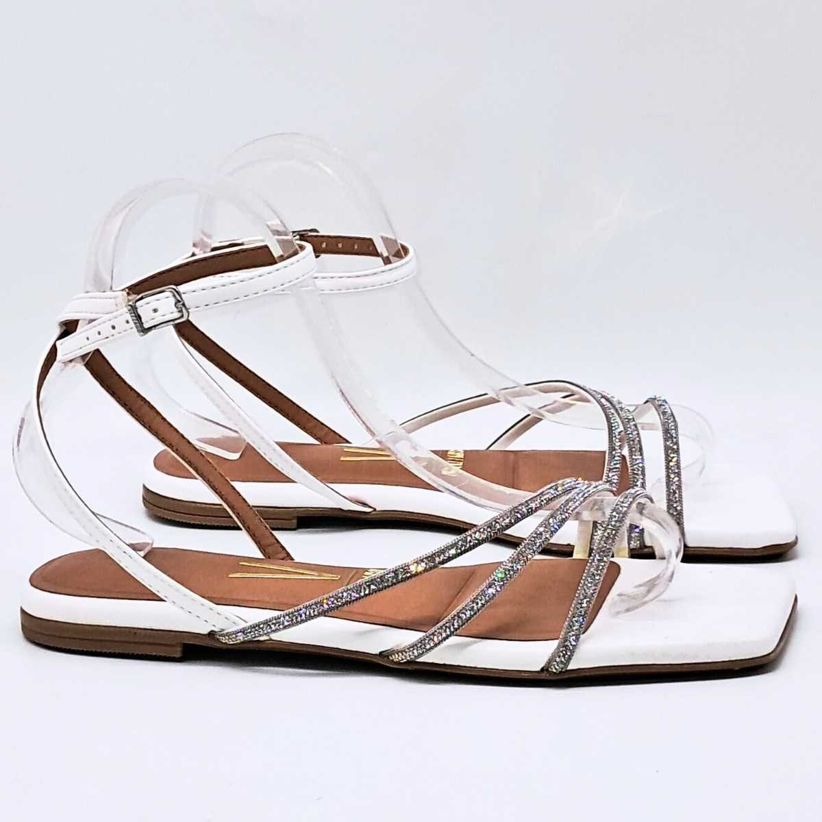 Sandália Rasteira Feminino 3 Tiras Vizzano 6513.107 Branco 4