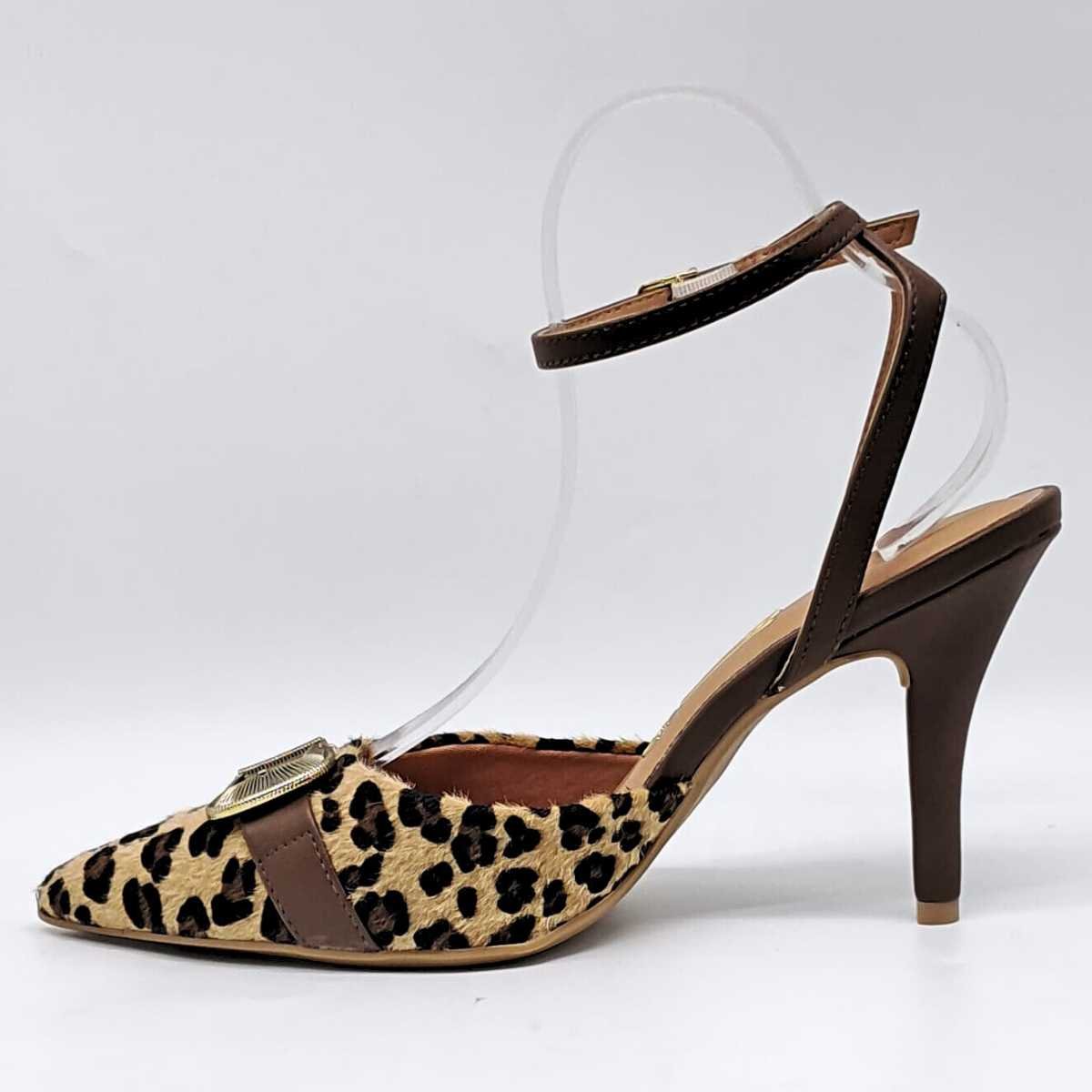 Sapato Scarpin Onça Feminino Vizzano 1184.1707 Dourado 3