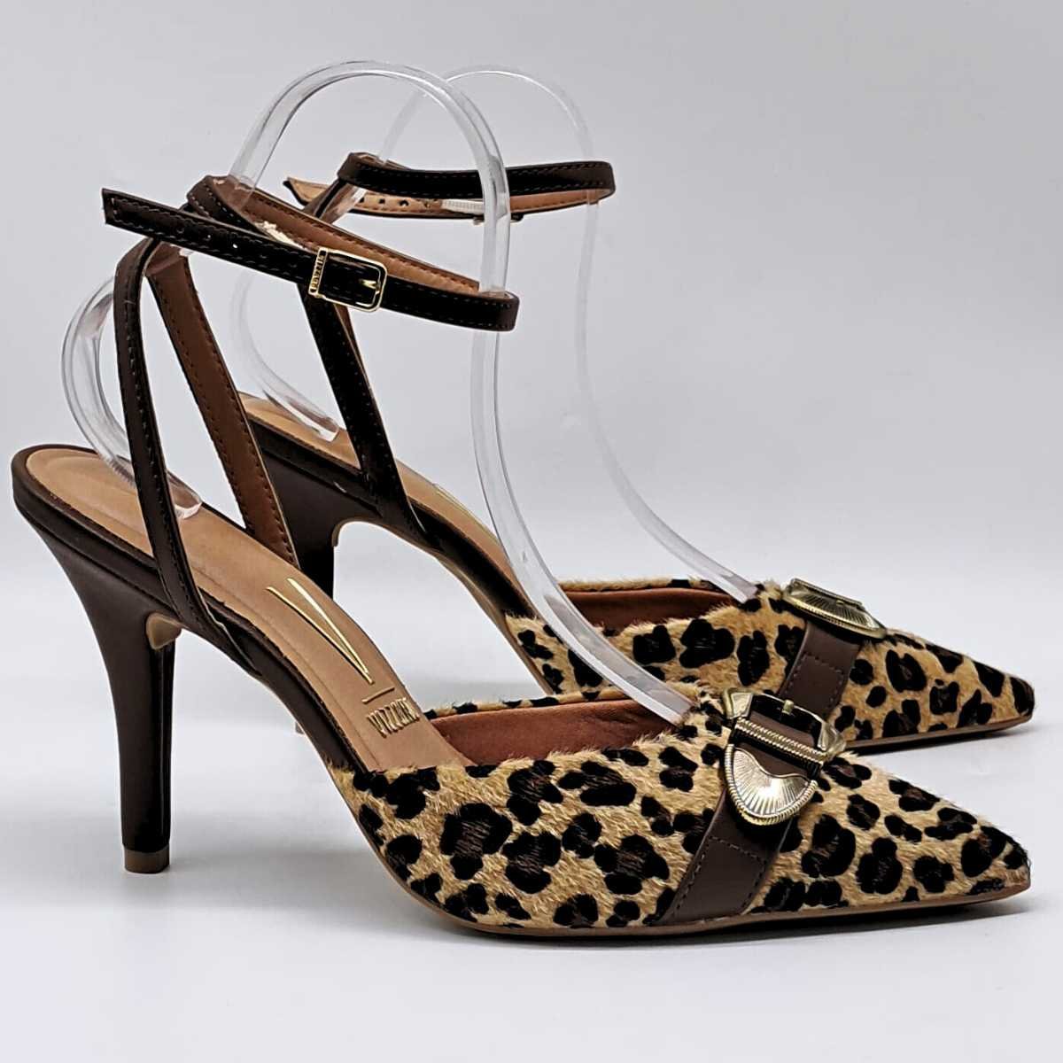 Sapato Scarpin Onça Feminino Vizzano 1184.1707 Dourado 4