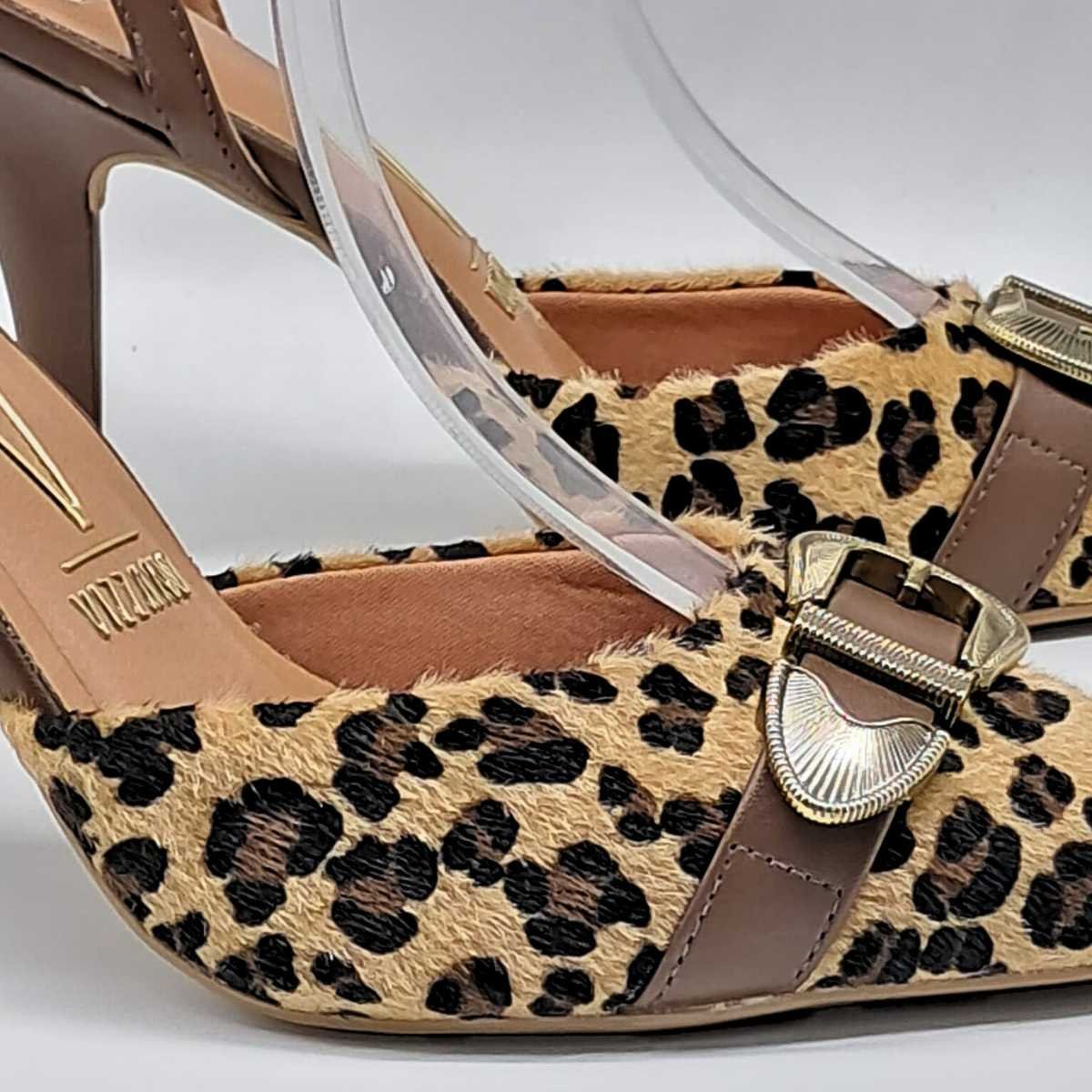 Sapato Scarpin Onça Feminino Vizzano 1184.1707 Dourado 5