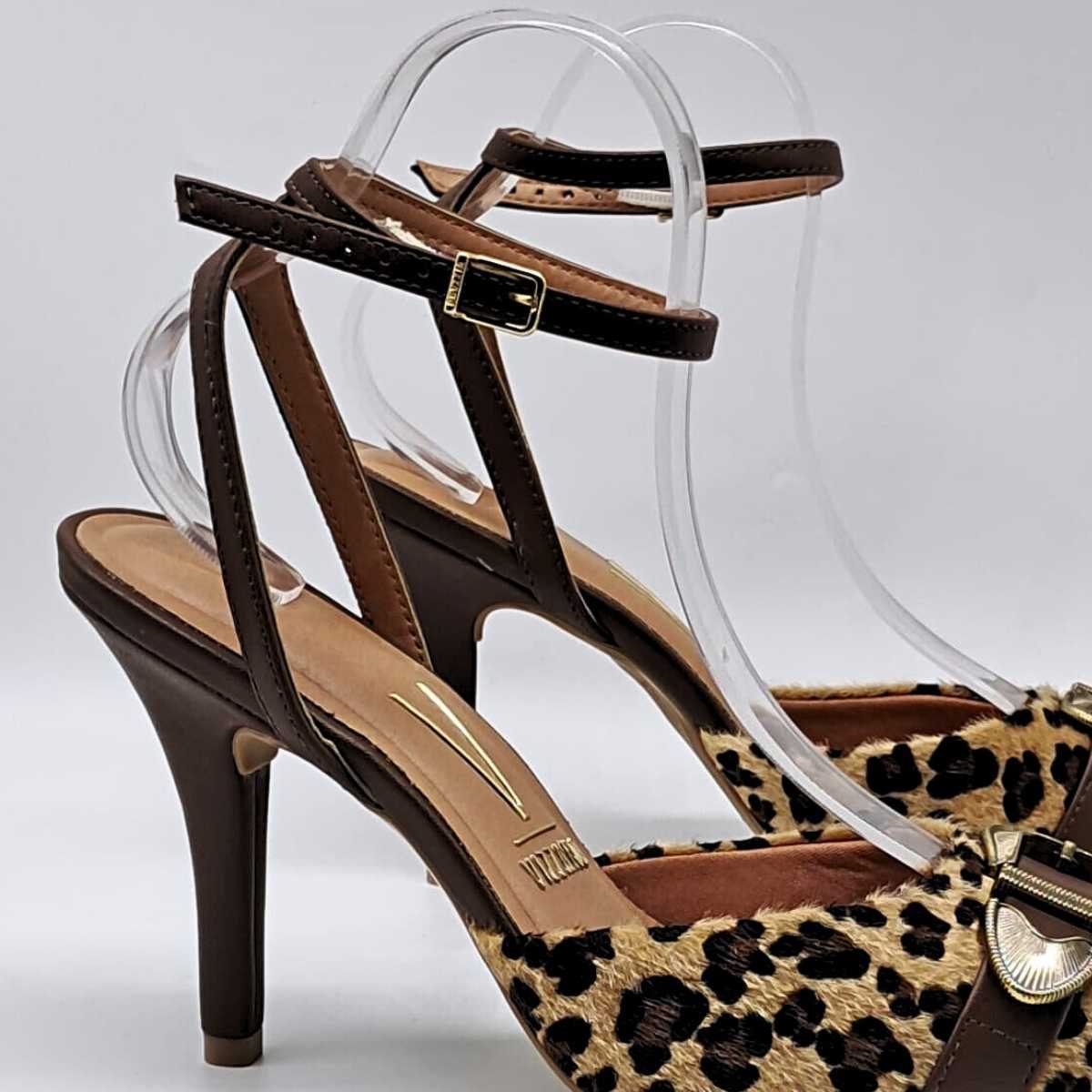 Sapato Scarpin Onça Feminino Vizzano 1184.1707 Dourado 6