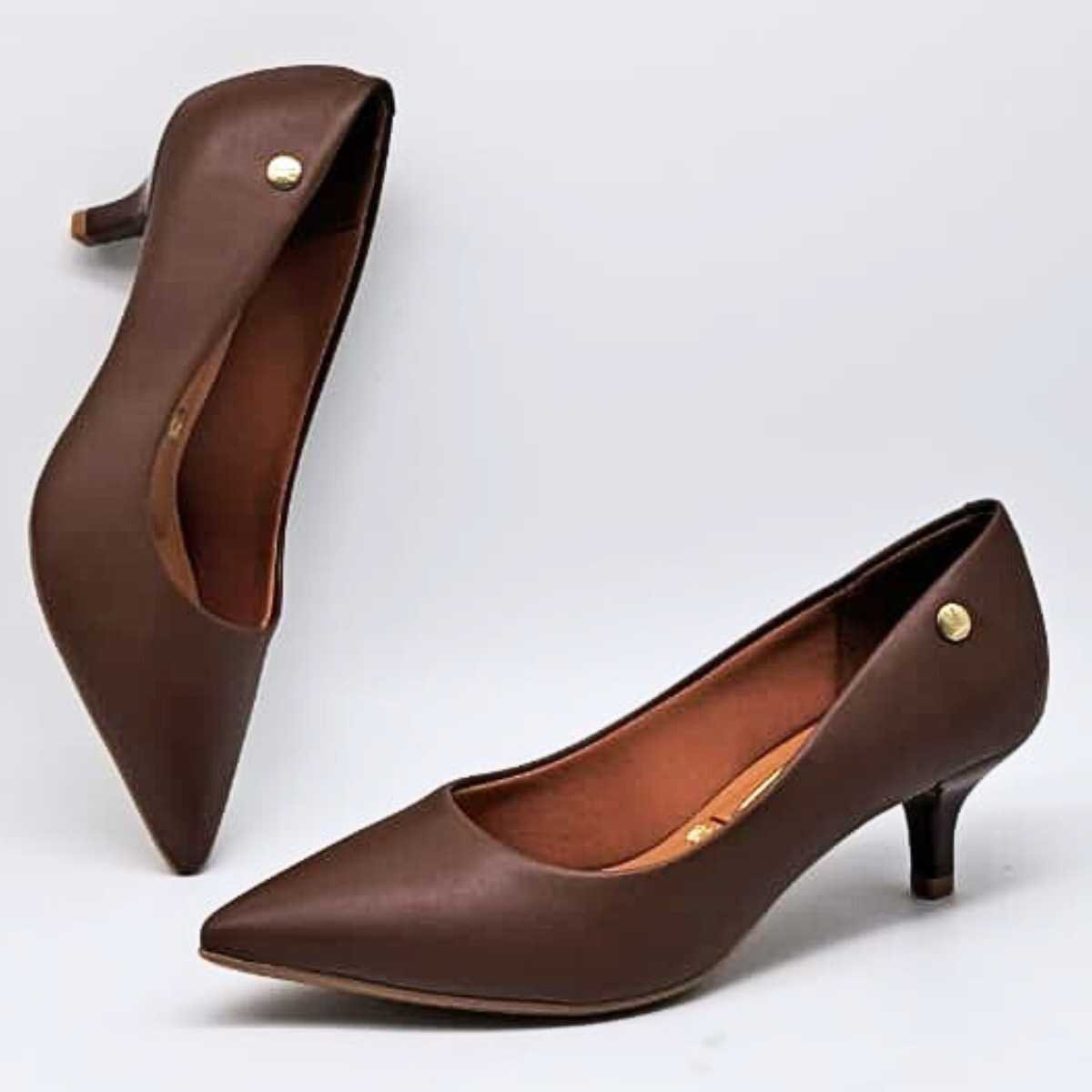 Sapato Feminino Vizzano Scarpin Bico Fino Estilo 1122.828 Marrom 3