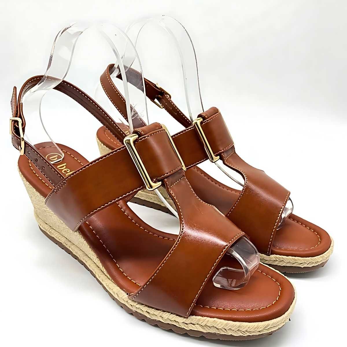 Sandália Feminina Bebecê Salto Anabela Confy Leve T5828-182 Marrom 7