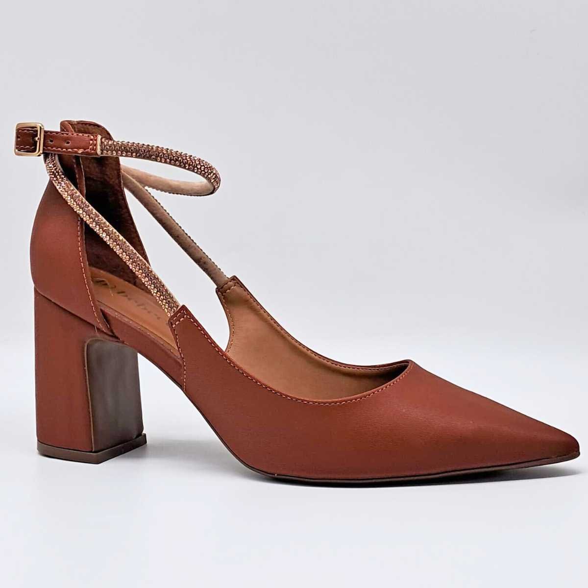 Sapato Scarpin Bebecê Feminino Nobuck Brilhos T7021-204