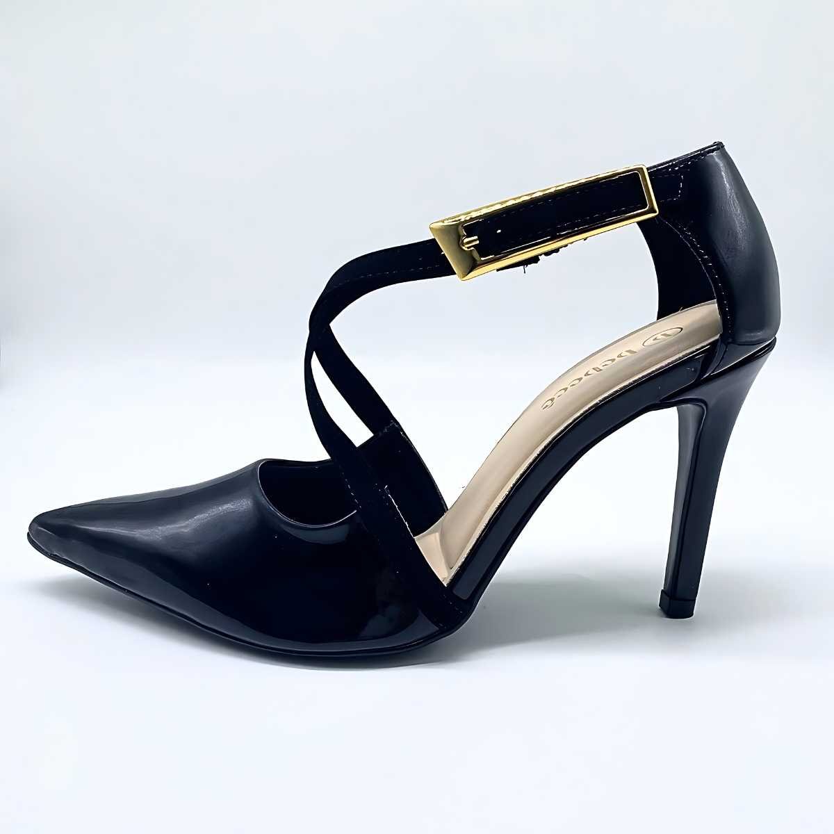 Sapato Scarpin Bebecê Feminino Elegante Salto Alto T9430-252 Preto 2