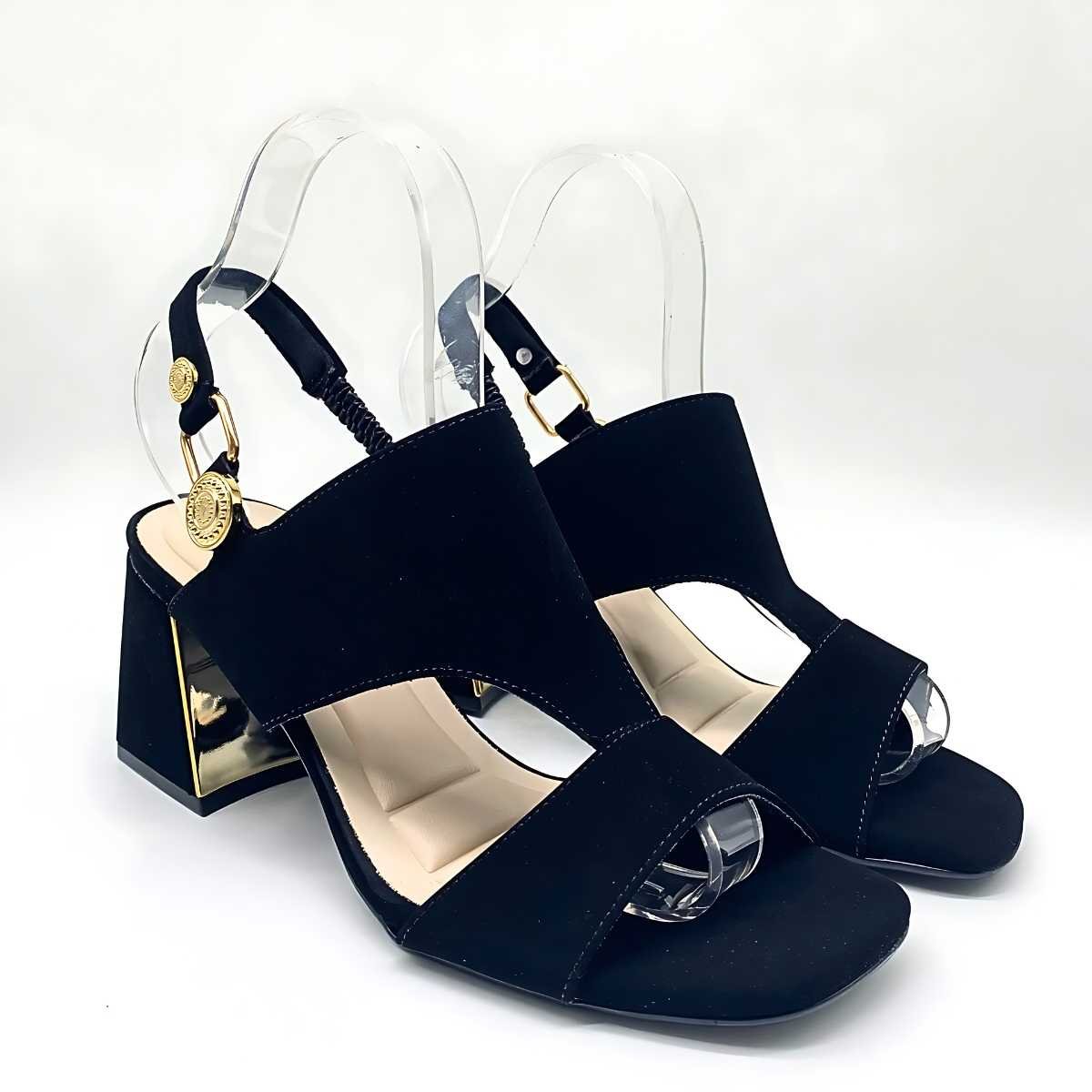 Sandália Feminina Bebecê Salto Médio Estilo Confy T6099-102 Preto 4