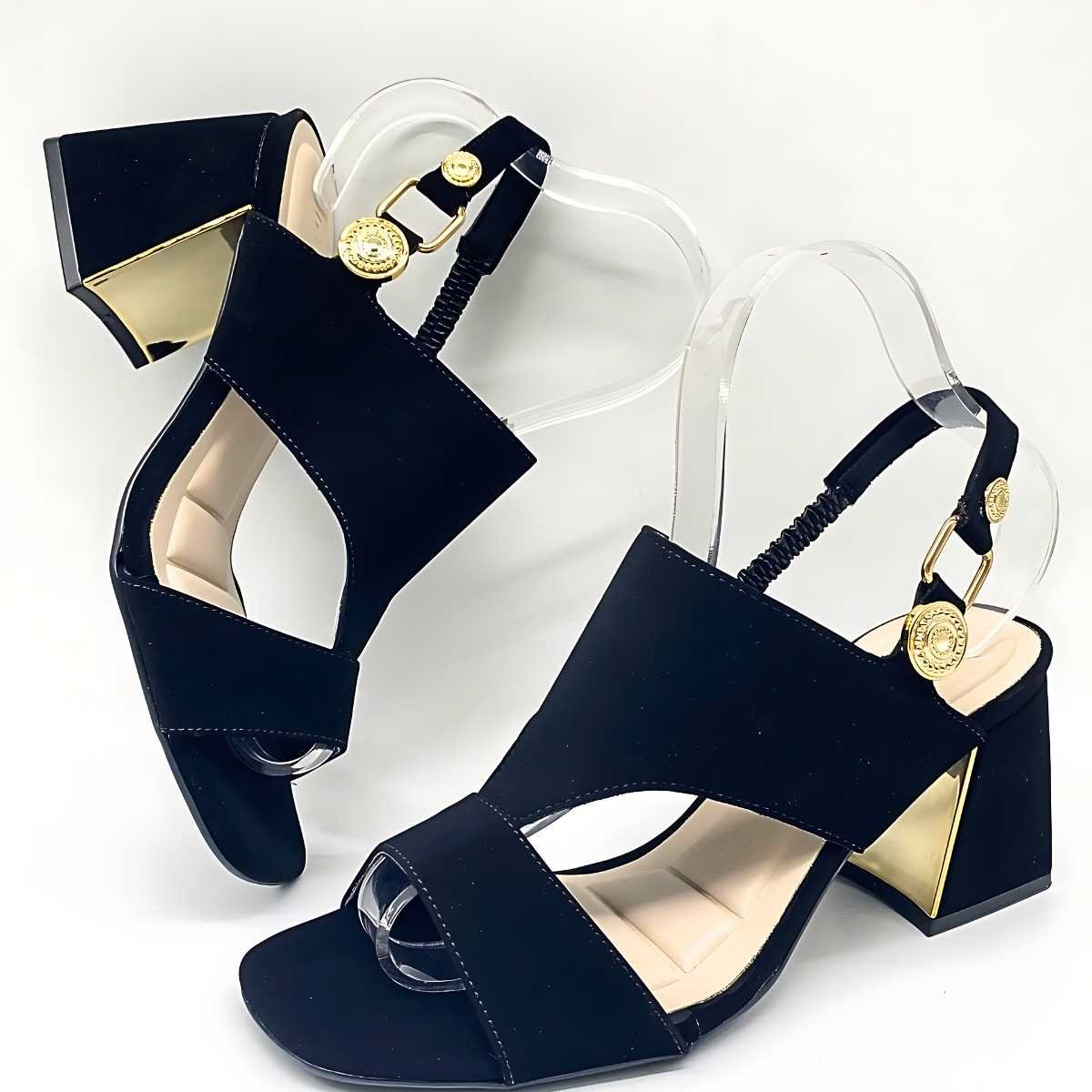 Sandália Feminina Bebecê Salto Médio Estilo Confy T6099-102 Preto 5