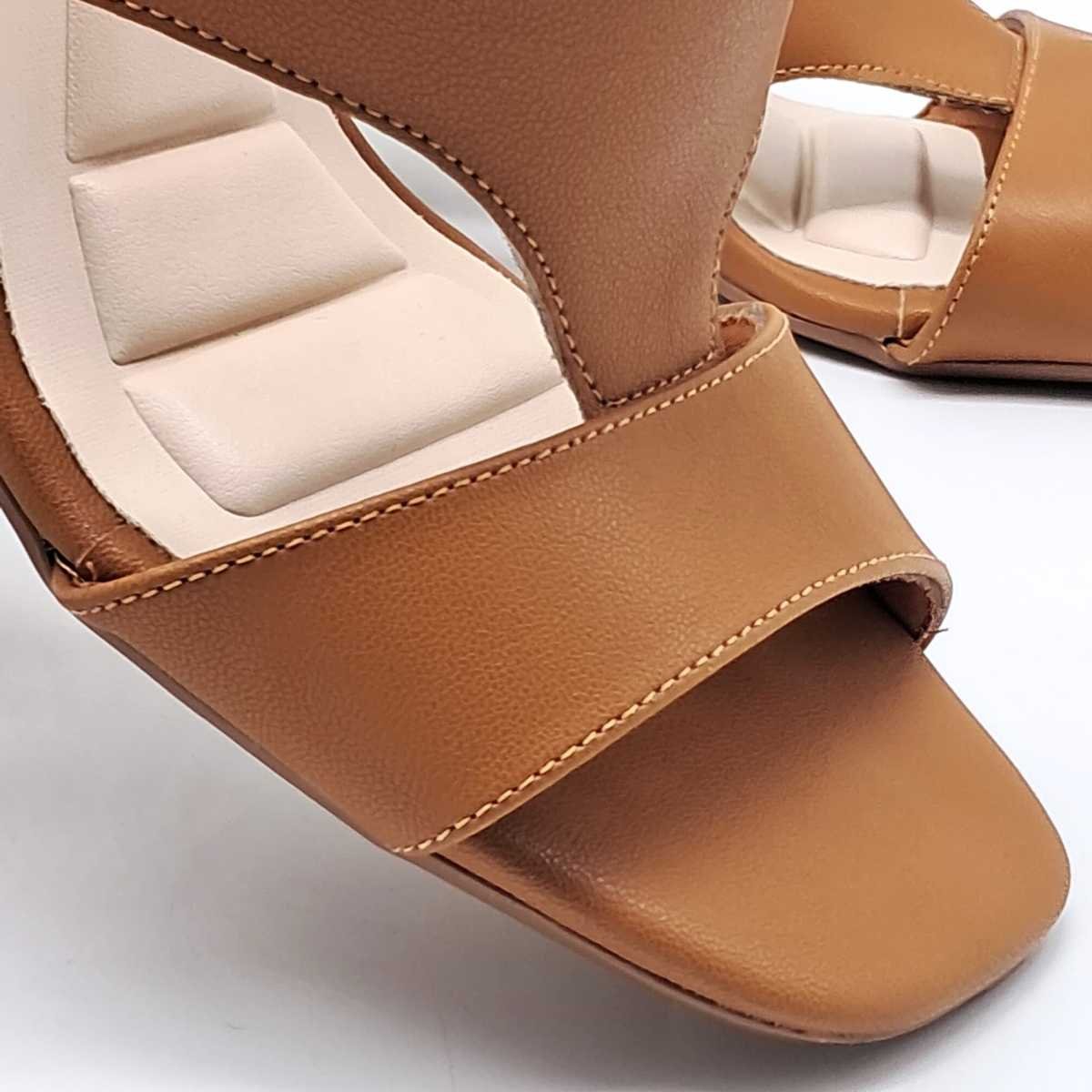 Sandália Feminina Bebecê Salto Médio Estilo Confy T6099-102 Marrom 4