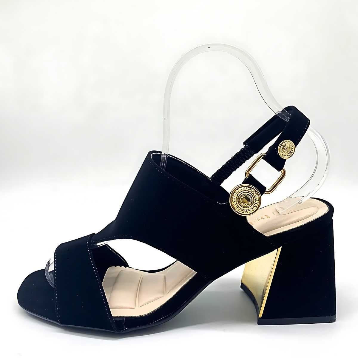 Sandália Feminina Bebecê Salto Médio Estilo Confy T6099-102 Preto 3