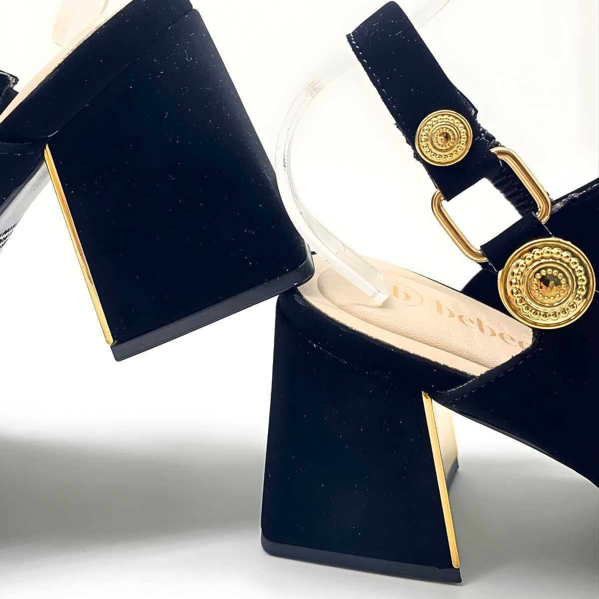 Sandália Feminina Bebecê Salto Médio Estilo Confy T6099-102 Preto 7