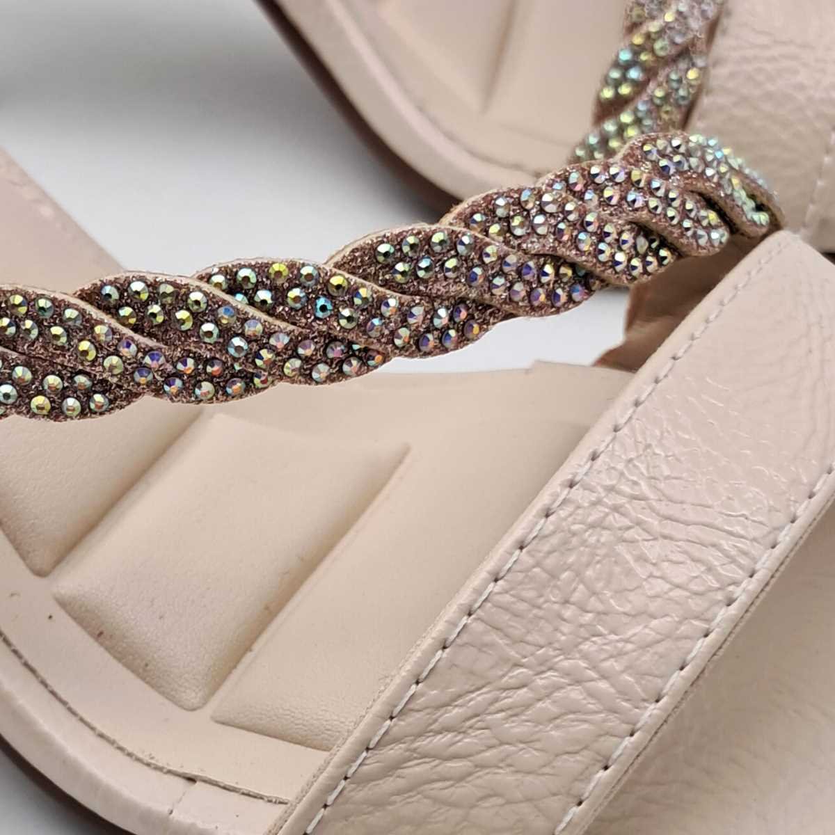 Sandália Feminina Bebecê Salto Elegante Estilosa T7559-643 Bege 5