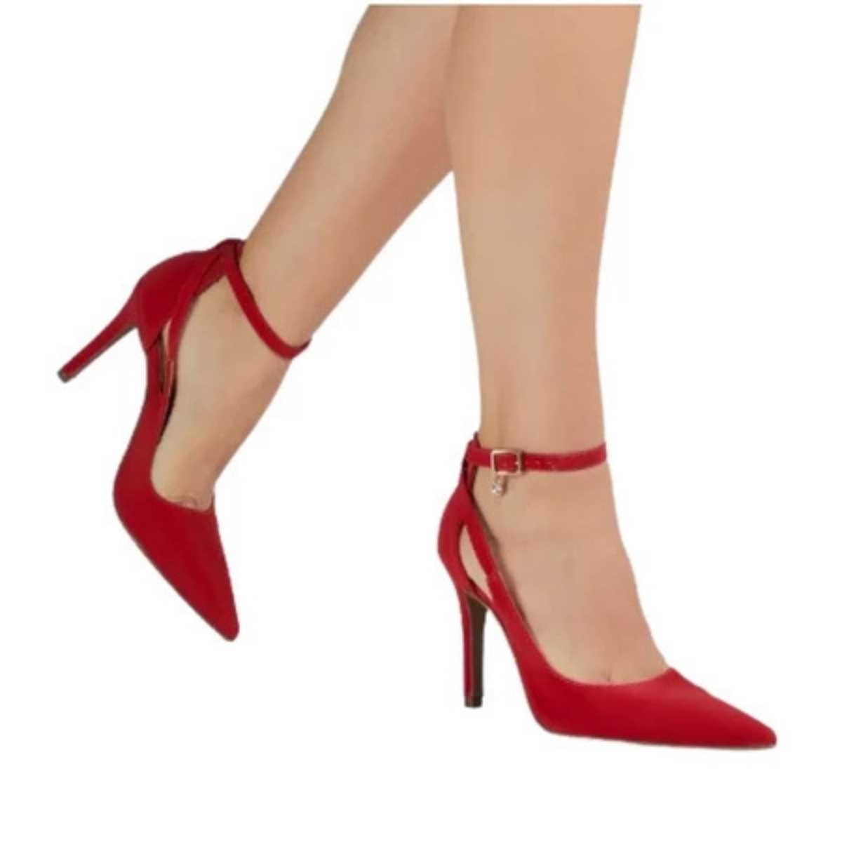 Sapato Feminino Bebecê Scarpin Salto Elegante T9430-214 Vermelho 4