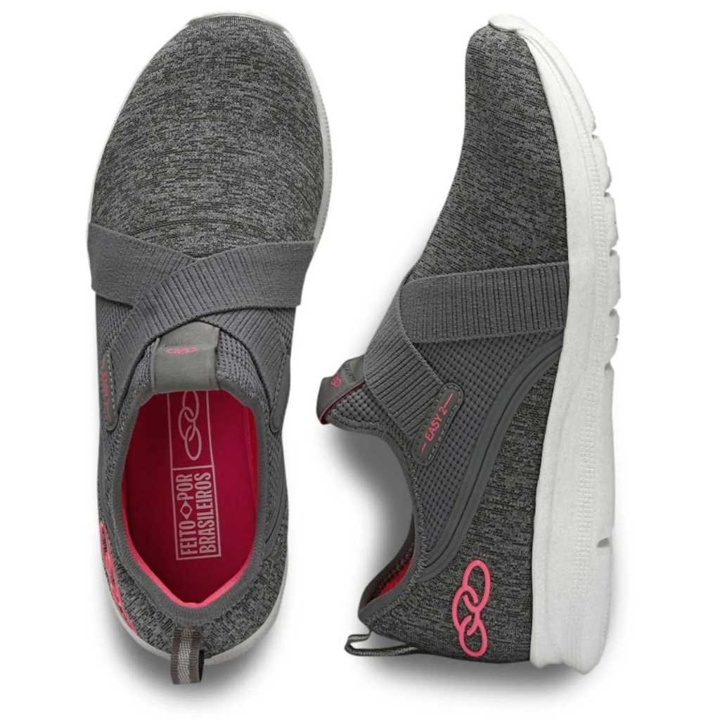 Tênis Feminino Olympikus Easy 2 Slip On Casual 43605213 Cinza 5