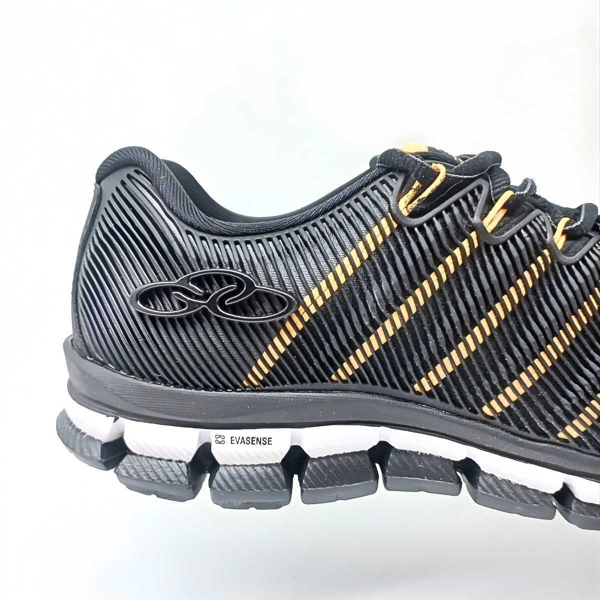 Tênis Olympikus Dynamic Masculino Esportivo Treino Caminhada Estilo Conforto 43298343 Preto/Laranja 6