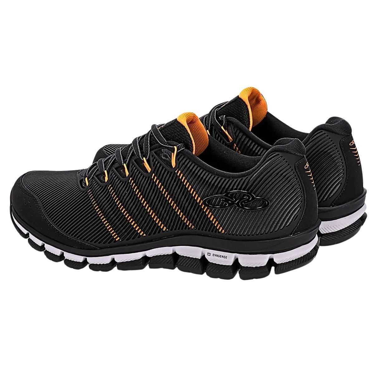 Tênis Olympikus Dynamic Masculino Esportivo Treino Caminhada Estilo Conforto 43298343 Preto/Laranja 7