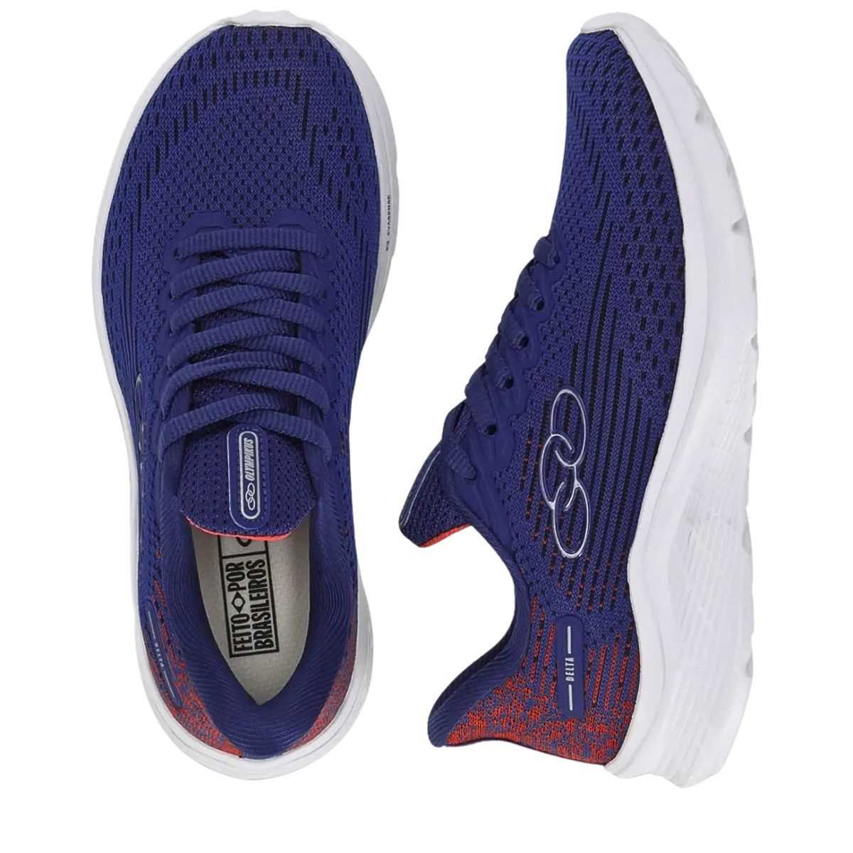 Tênis Olympikus Kids Delta Ultra Confortável 43411134 Azul/Vermelho 4