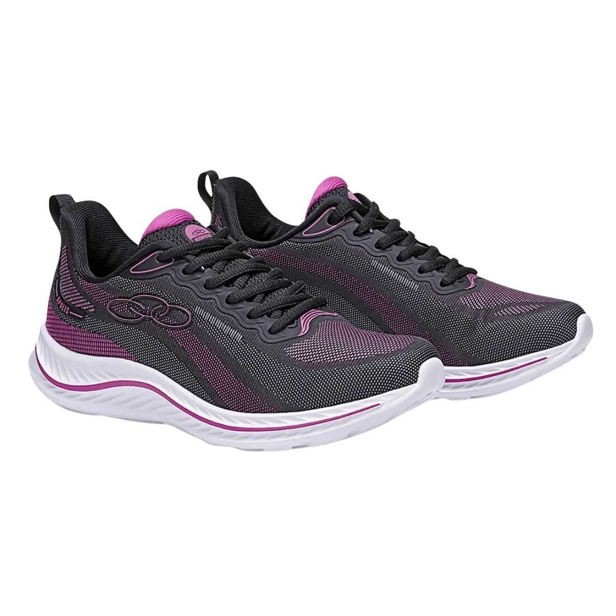 Tênis Feminino Olympikus Apolis Esportivo Leve 43616206 Preto/Rosa 3