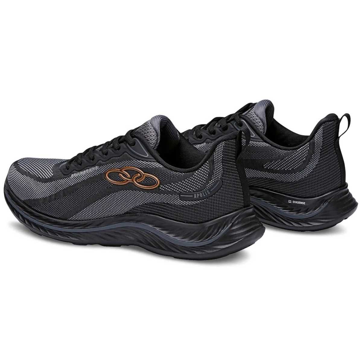 Tênis Feminino Olympikus Apolis Esportivo Leve 43616206 Preto/Cinza 3