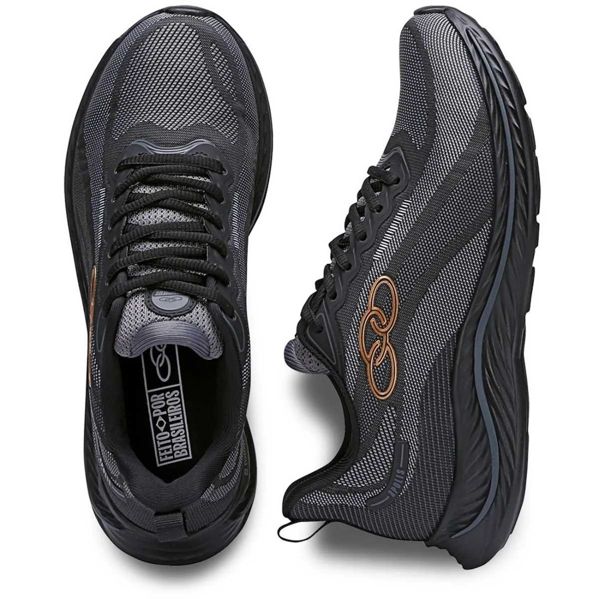 Tênis Feminino Olympikus Apolis Esportivo Leve 43616206 Preto/Cinza 4