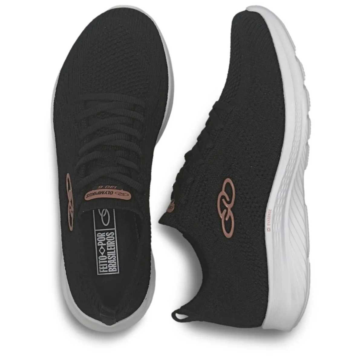 Tênis Feminino Olympikus Ultraleve Academia 130G 43336749 Preto/Rosa 4