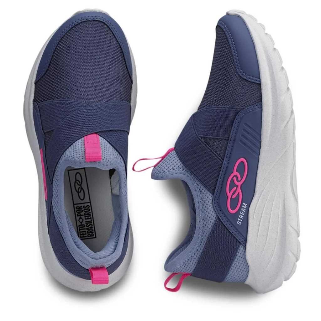 Tênis Infantil Olympikus Stream Slip On Esportivo 43772253 Cinza 4