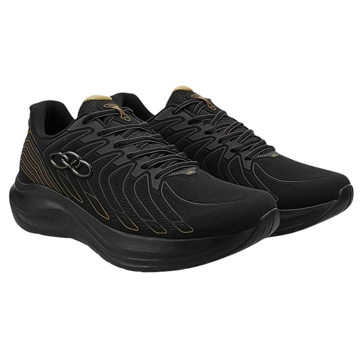 Tênis Masculino Olympikus Volcan 2 Treino Conforto 43538342 Preto/Dourado 2