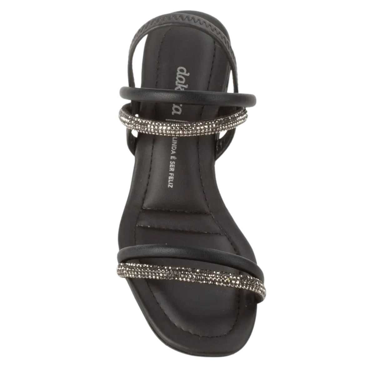 Sandália Feminina Dakota Salto Baixo Conforto Estilo Y6875 Preto 6