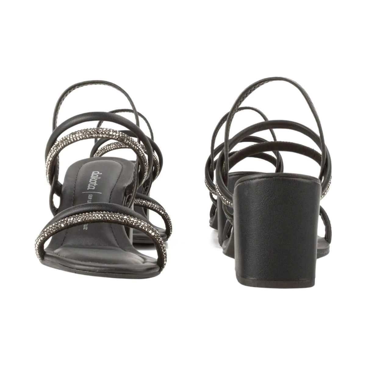 Sandália Feminina Dakota Salto Baixo Conforto Estilo Y6875 Preto 5