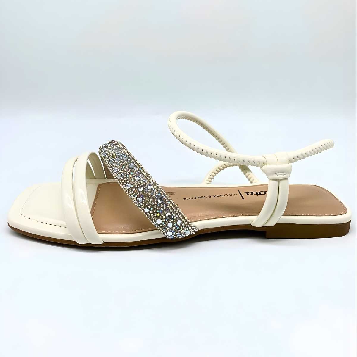 Sandália Feminina Dakota Rasteirinha Estilo Conforto Y7622 Branco 7