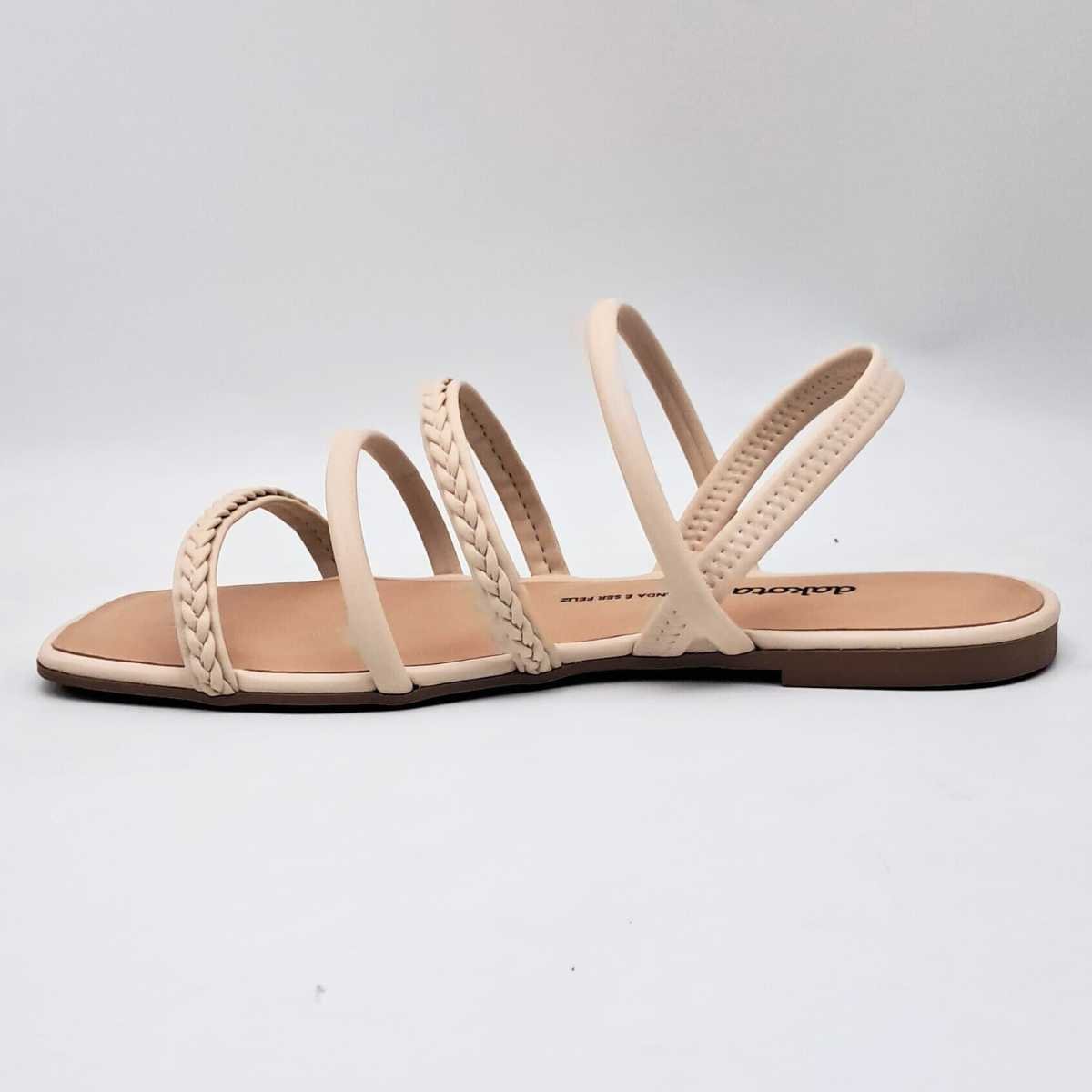 Sandália Feminina Dakota Rasteirinha Conforto Estilo Y8042 Bege 2
