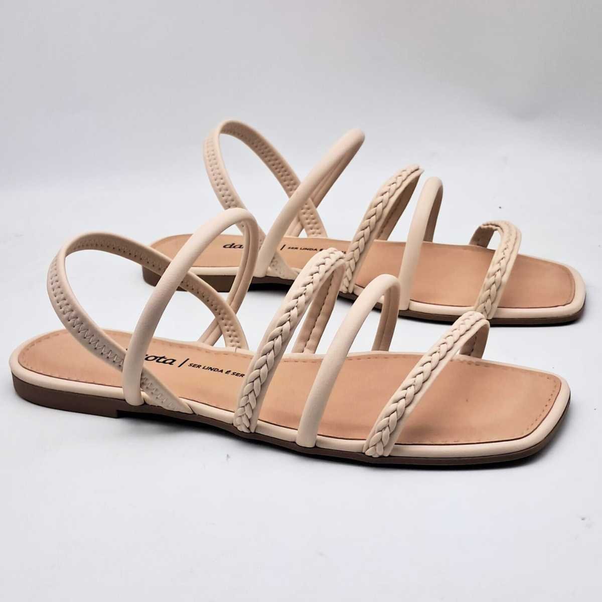 Sandália Feminina Dakota Rasteirinha Conforto Estilo Y8042 Bege 3