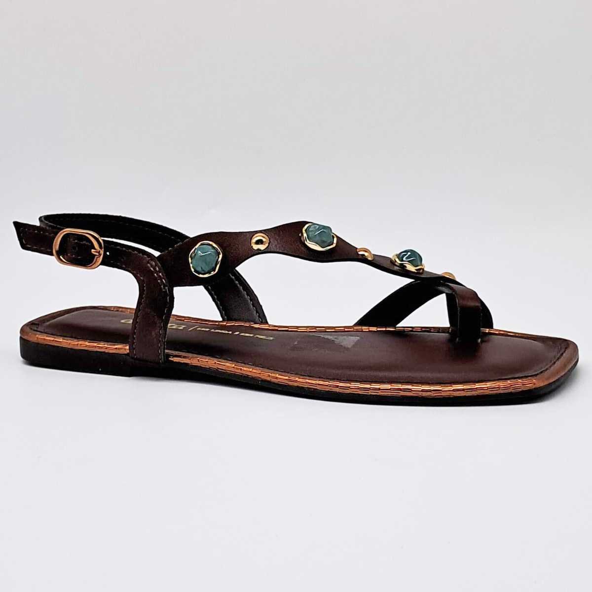 Sandália Feminina Dakota Rasteirinha Pedras Estilosa Y9381