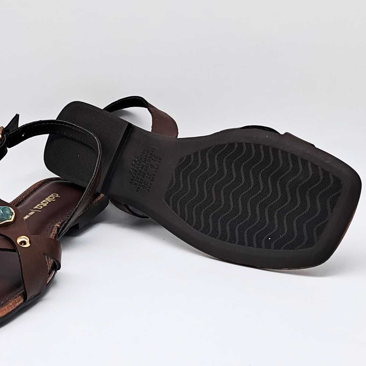 Sandália Feminina Dakota Rasteirinha Pedras Estilosa Y9381 Marrom 6