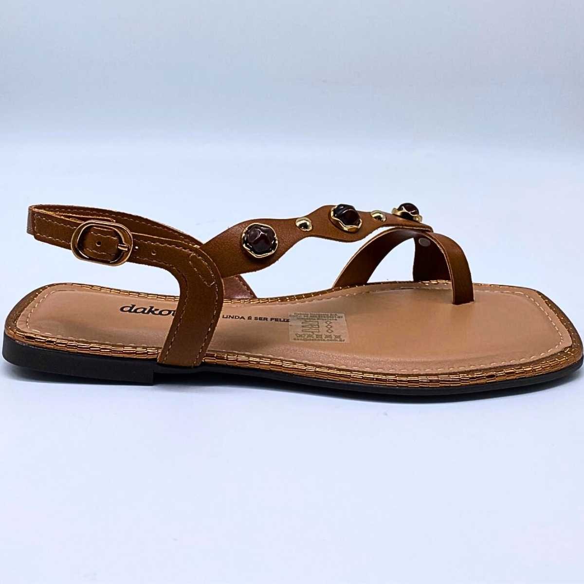 Sandália Feminina Dakota Rasteirinha Pedras Estilosa Y9381