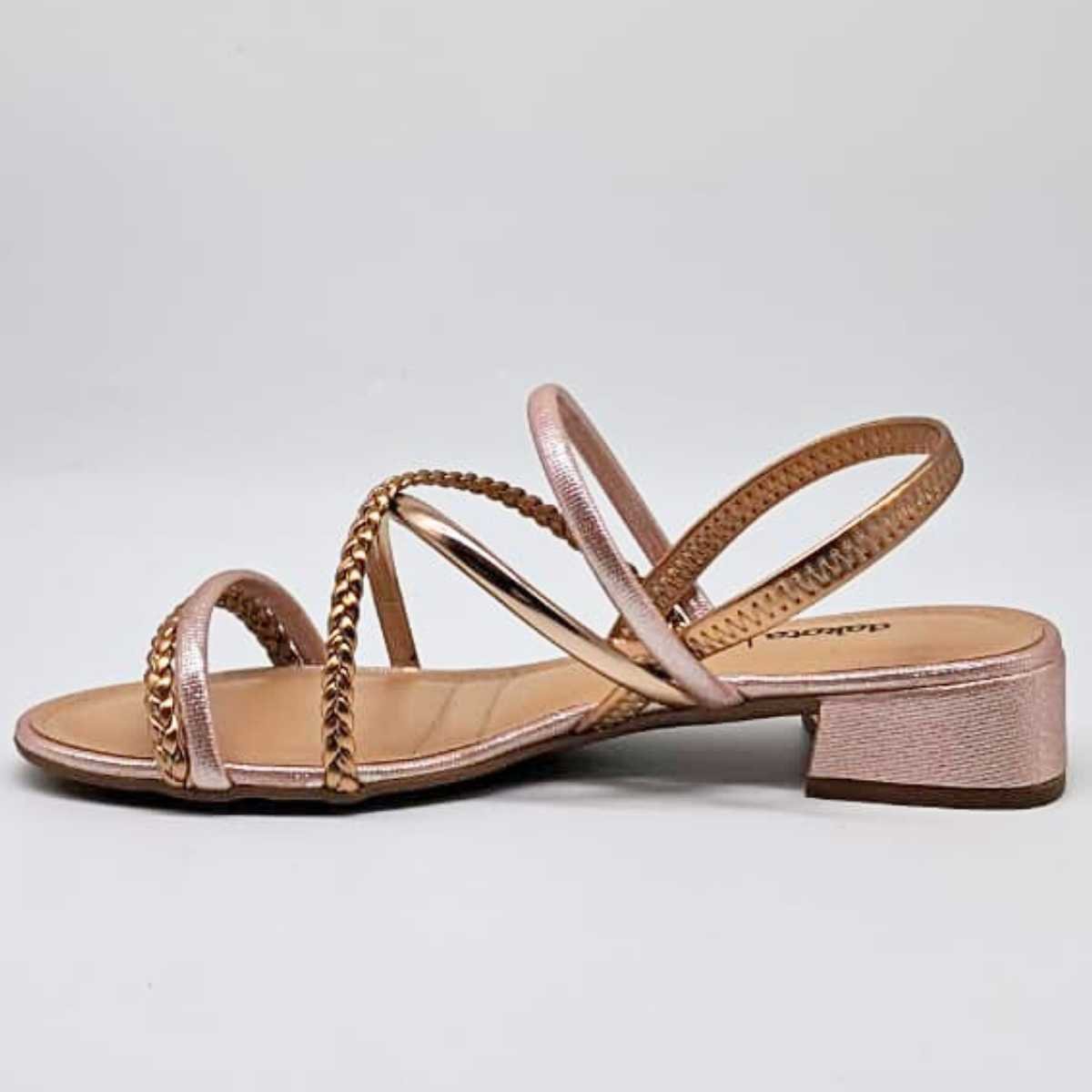 Sandália Feminina Dakota Salto Baixo Estilo Conforto Y9342 Rosa 2