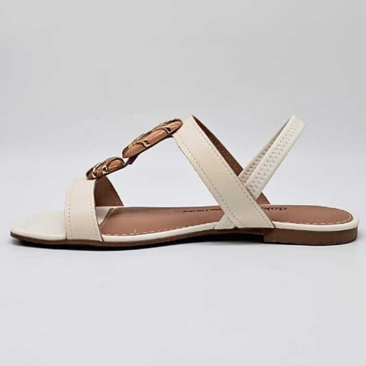 Sandália Feminina Dakota Calce Fácil Estilo Conforto Y9611 Branco 2