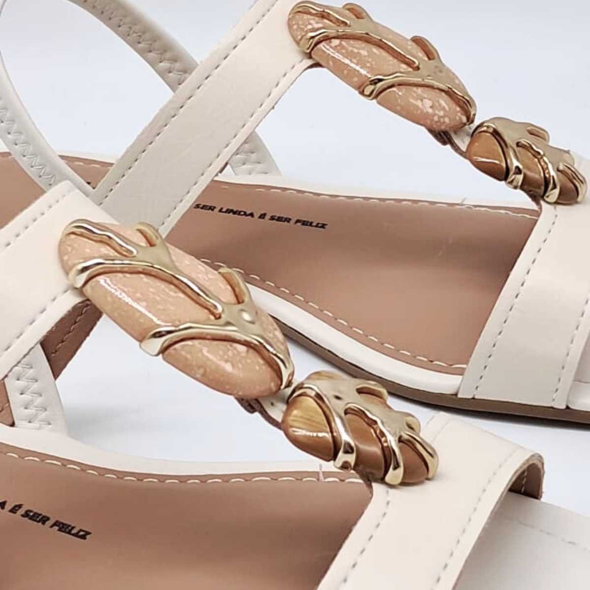 Sandália Feminina Dakota Calce Fácil Estilo Conforto Y9611 Branco 6