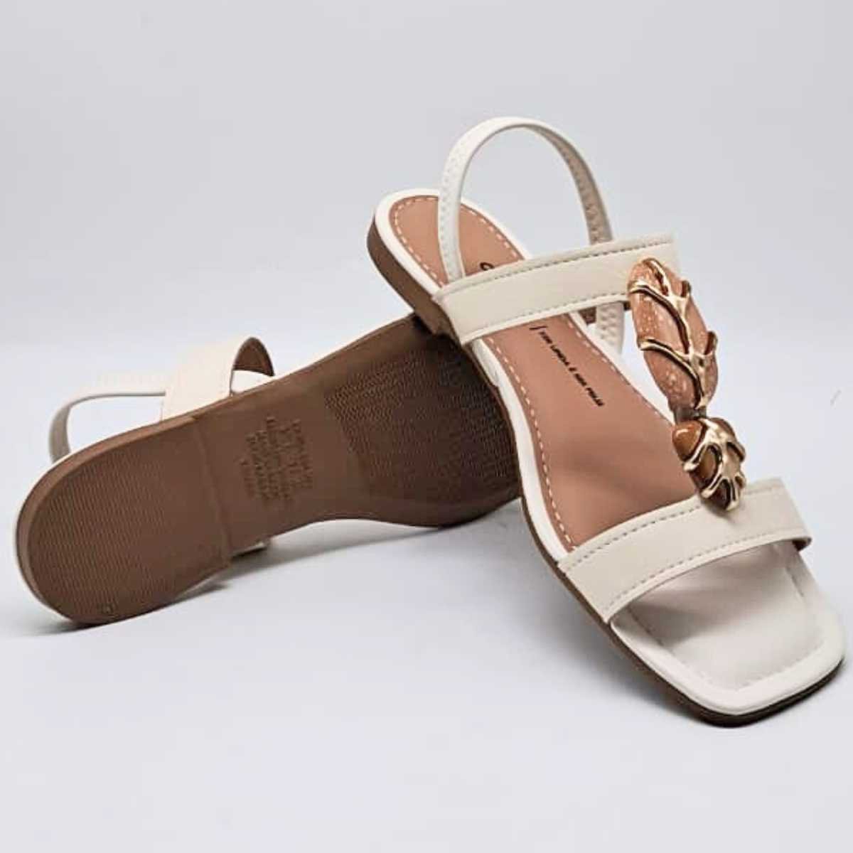 Sandália Feminina Dakota Calce Fácil Estilo Conforto Y9611 Branco 7