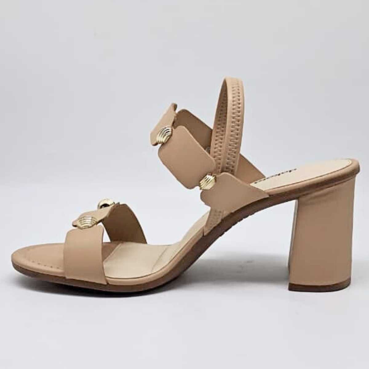 Sandália Feminina Dakota Salto Medio Calce Fácil Confy Y8762 Marrom 2