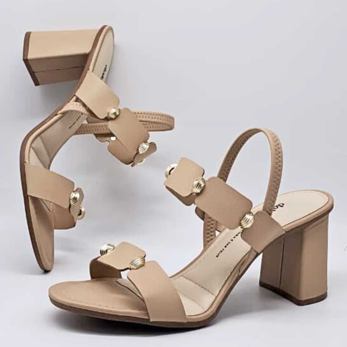 Sandália Feminina Dakota Salto Medio Calce Fácil Confy Y8762 Marrom 4